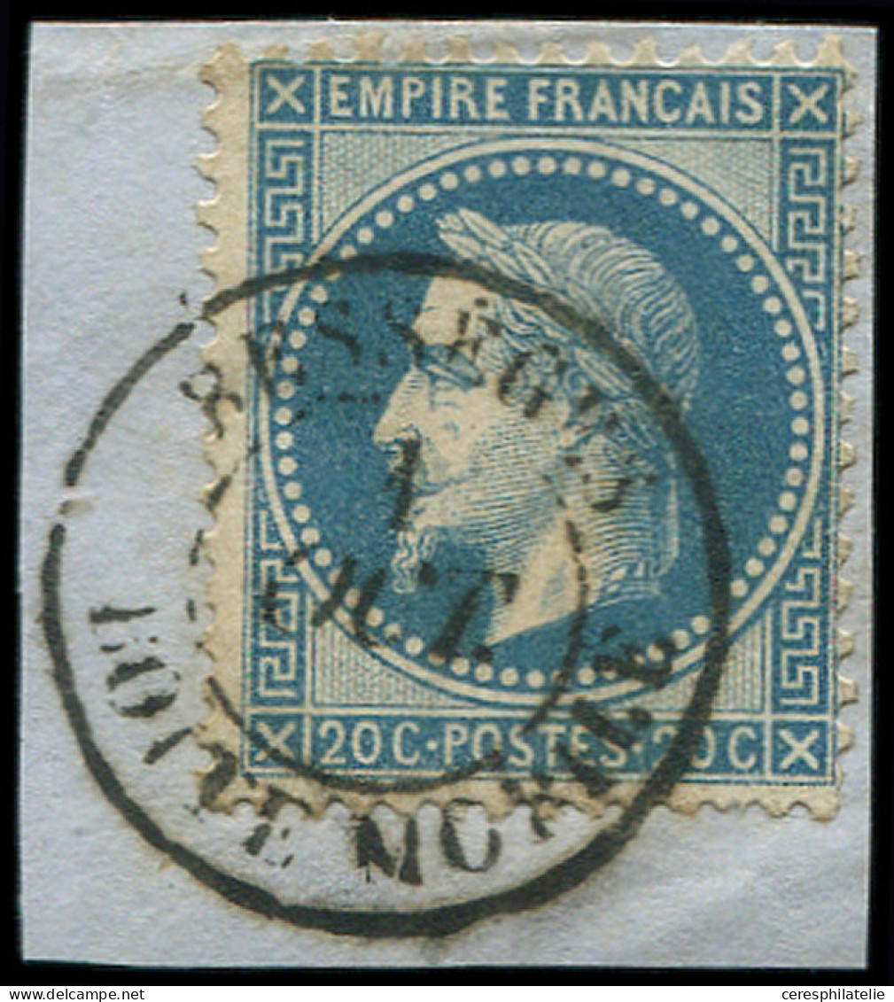 EMPIRE LAURE - 29B  20c. Bleu, T II, Obl. Càd BESSEGES BOITE MOBILE, TB - 1863-1870 Napoleone III Con Gli Allori