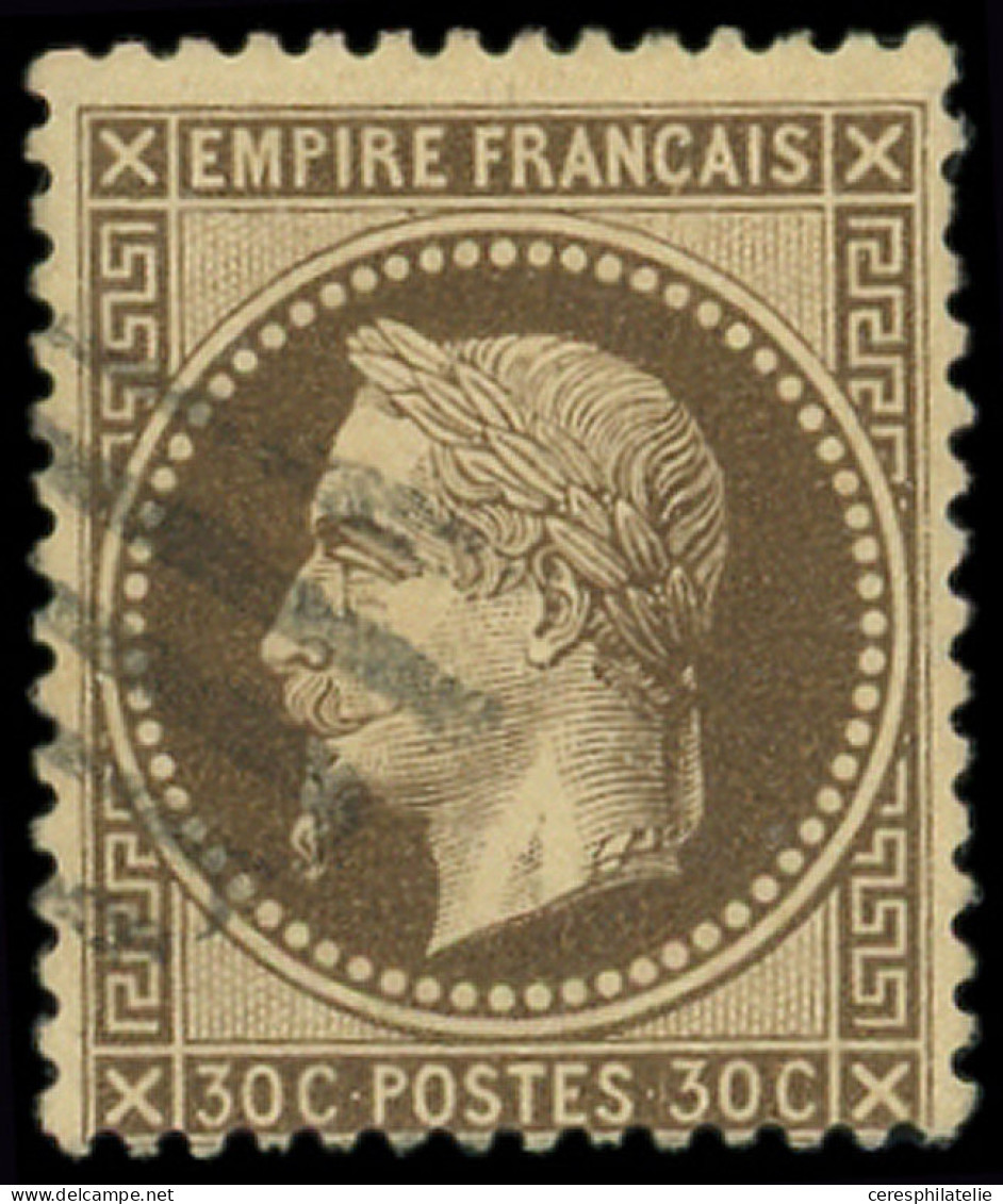EMPIRE LAURE - 30   30c. Brun, Obl. GRILLE De CIVITTA VECCHIA, TB - 1863-1870 Napoleon III With Laurels