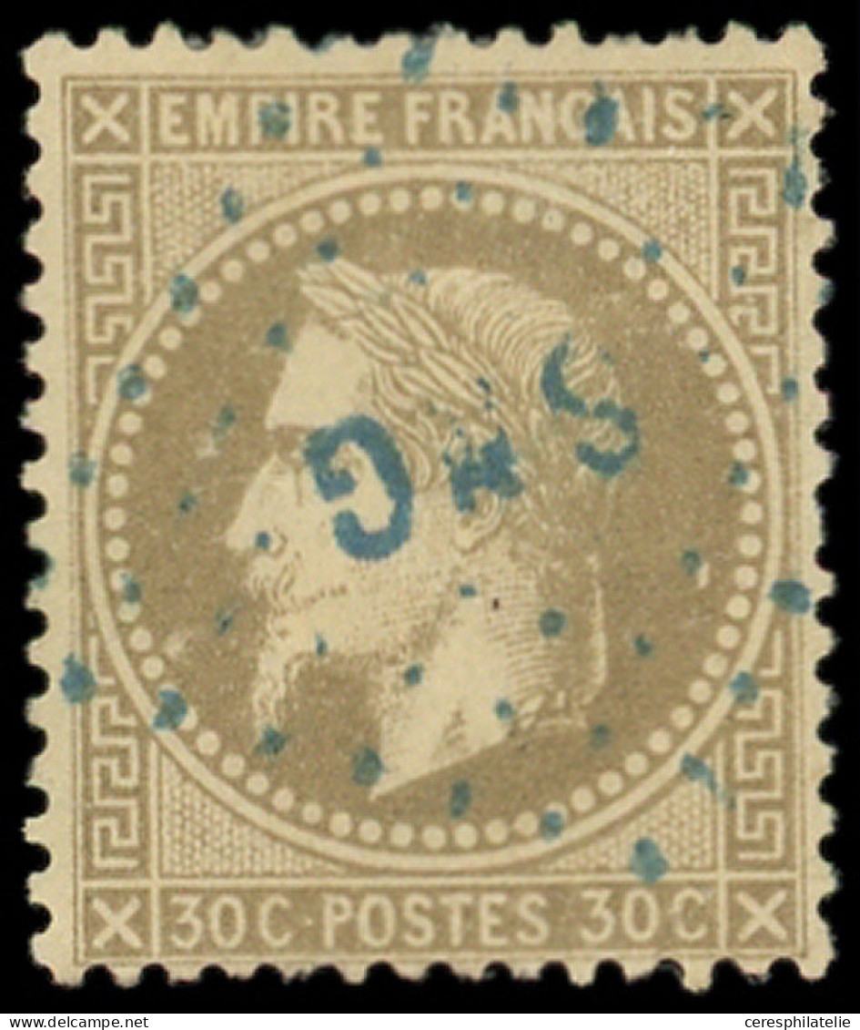 EMPIRE LAURE - 30   30c. Brun, Obl. Los. Bleu SNG, TB - 1863-1870 Napoléon III. Laure