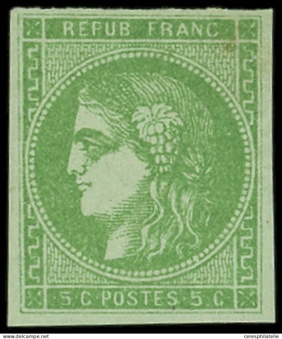 * EMISSION DE BORDEAUX - 42B   5c. Vert-jaune, R II, TB - 1870 Emission De Bordeaux