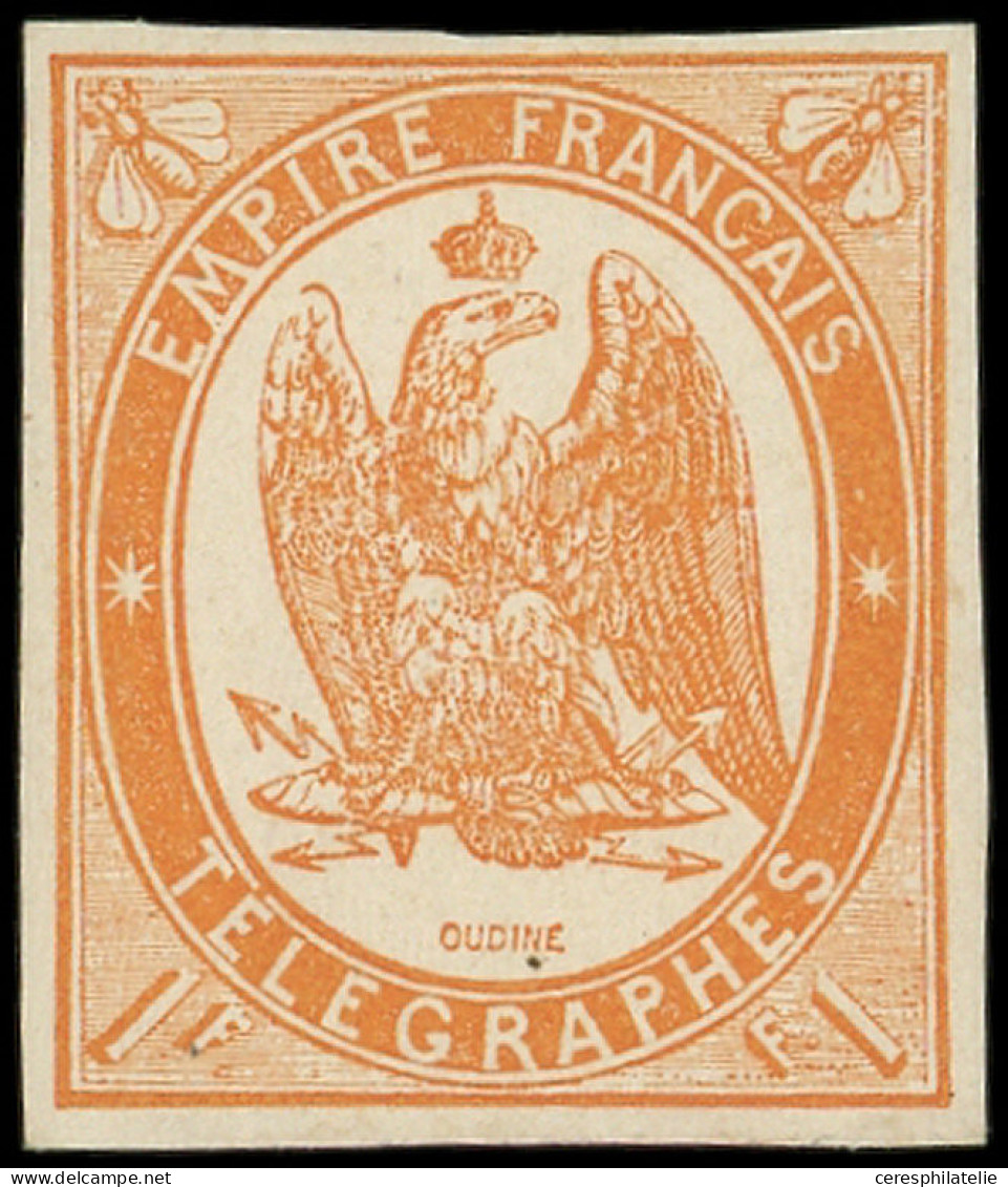 * TELEGRAPHE - Télégraphe 3 : 1f. Orange, TB - Telegraph And Telephone