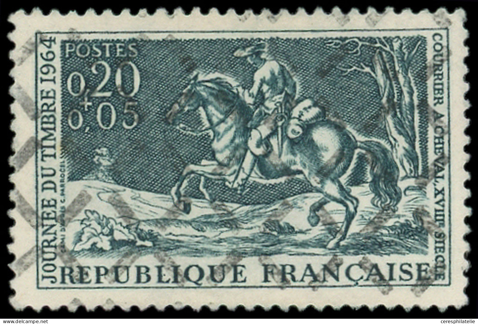 VARIETES - 1406   Journée Du Timbre 1964, ANNULATION Des Rebuts, TB - Used Stamps