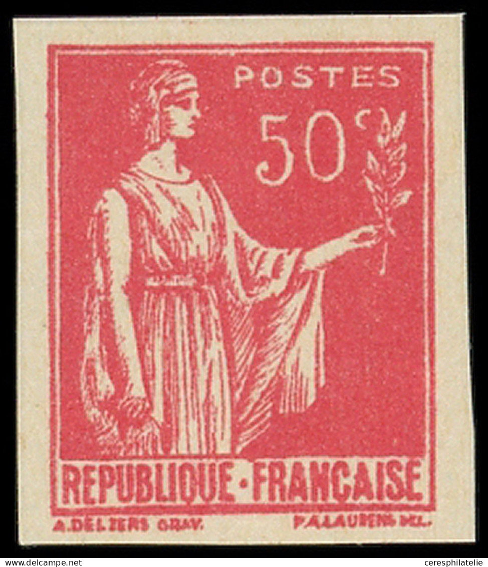 ** NON DENTELES - 283l  Paix, 50c. Rose-rouge, T II, TB - Non Classés