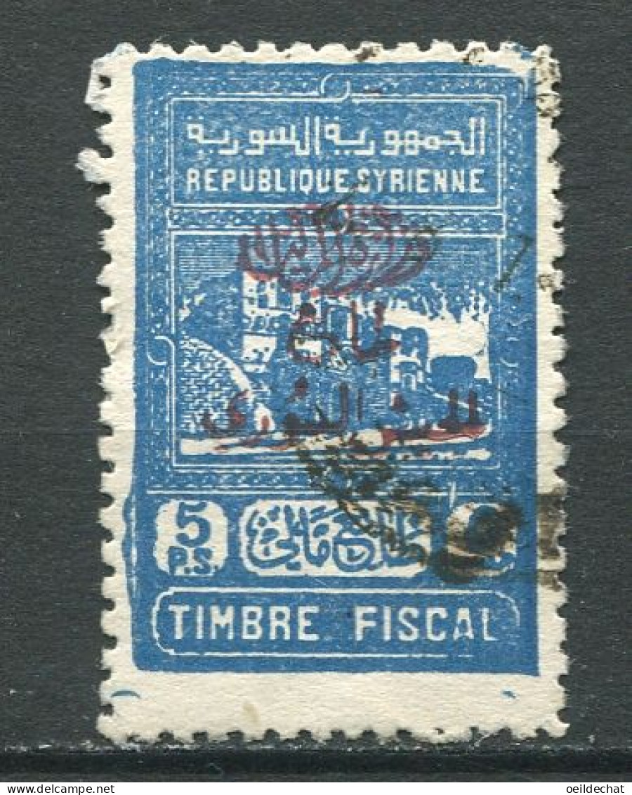 26068 Syrie N°295° 5pi Bleu Timbre Fiscal Surchargé Y Et Cc  1945  TB - Gebraucht