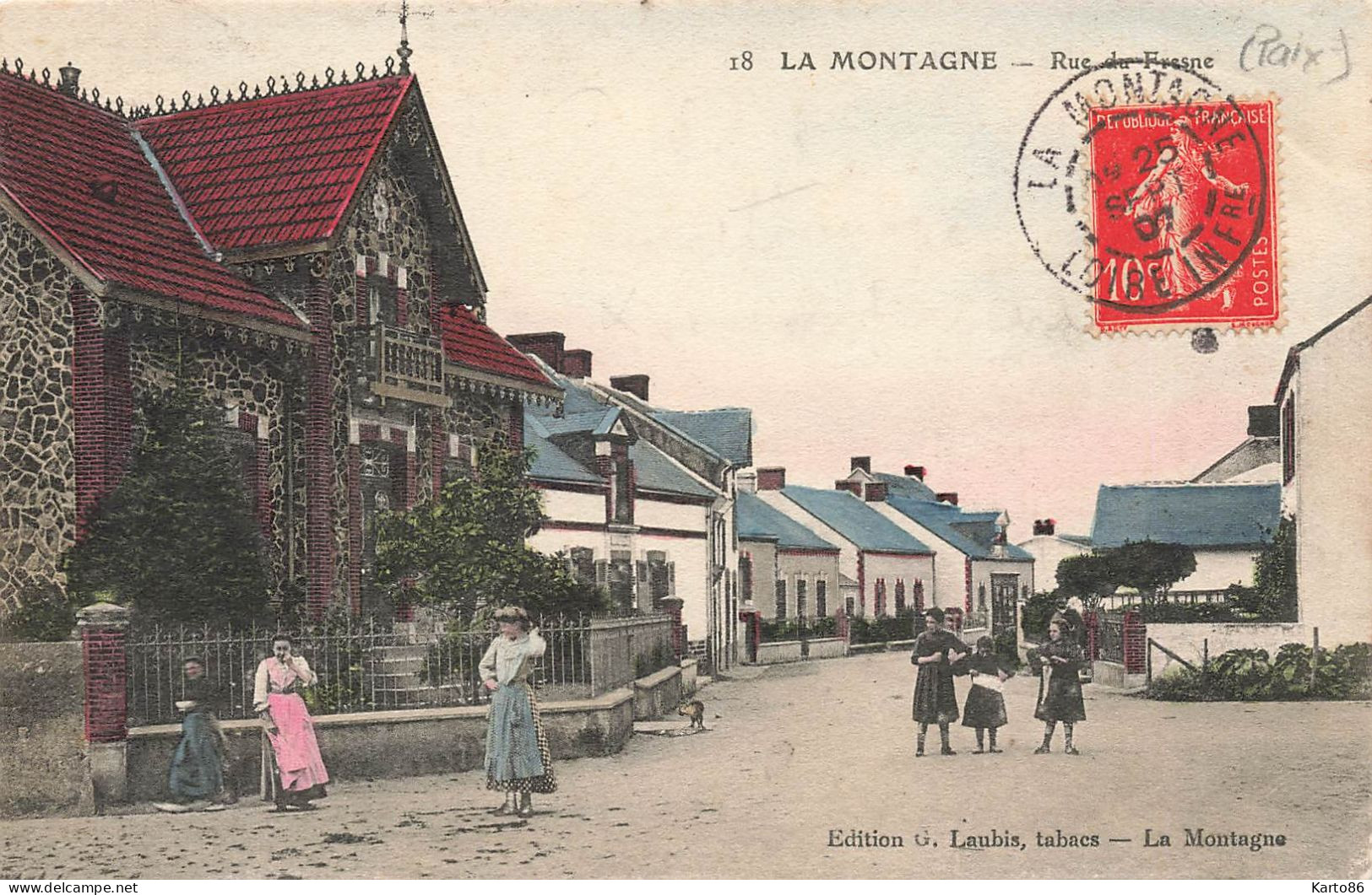 La Montagne * 1907 * Rue Du Fresne * Enfants Villageois - La Montagne