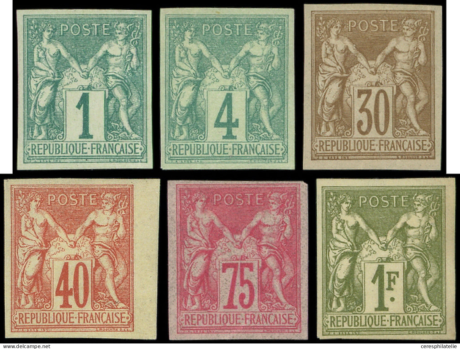 * Colonies Générales - 24/29 Sage T I, 6 Valeurs, TB - Altri & Non Classificati