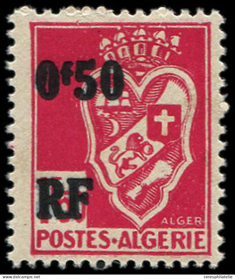 ** ALGERIE 247b : 0f50 Sur 1f50 Rouge Carminé, DOUBLE Surcharge, TB - Autres & Non Classés