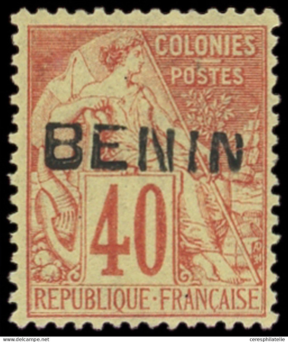 * BENIN 11 : 40c. Rouge-orange, T II, TB. C - Other & Unclassified