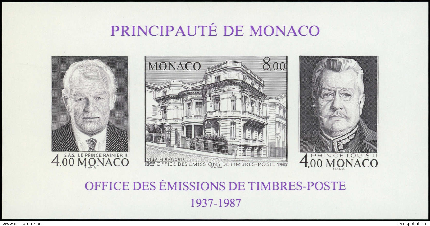 ** MONACO BF 39a : Cinquantenaire De L'O.E.T.P., NON DENTELE, TB - Blocks & Sheetlets