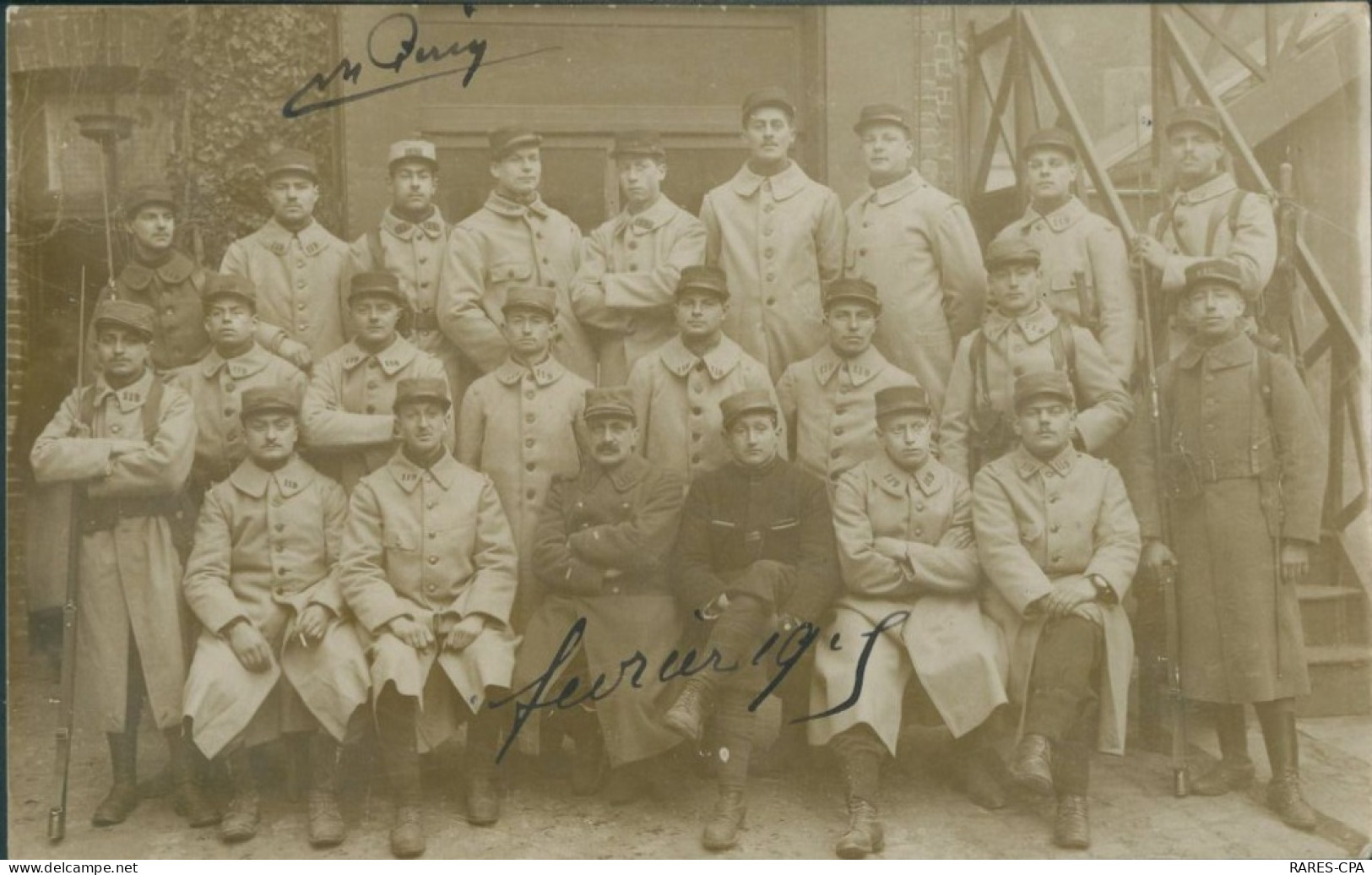 CPA PHOTO - Régiment En Pause Identification D'un Soldat De Monsieur FERRIN à  BAYEUX 14 - War 1914-18