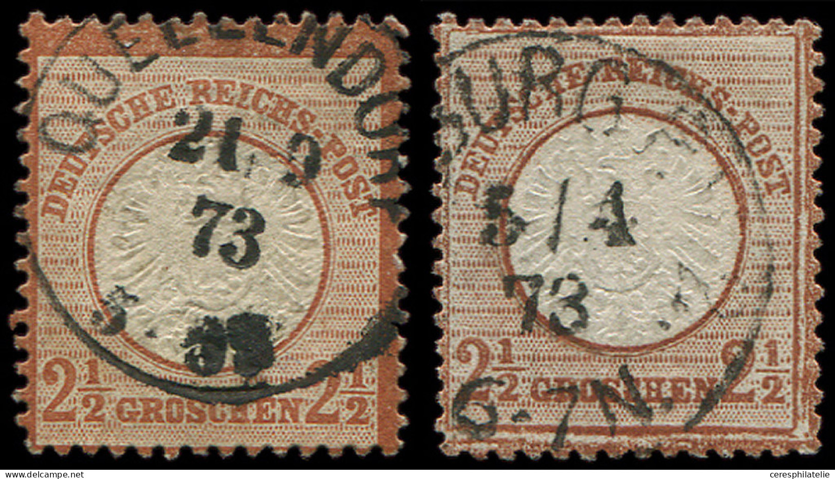 EMPIRE 18a : 2 1/2g. Brun-lilas + N°18 Obl., TB - Used Stamps