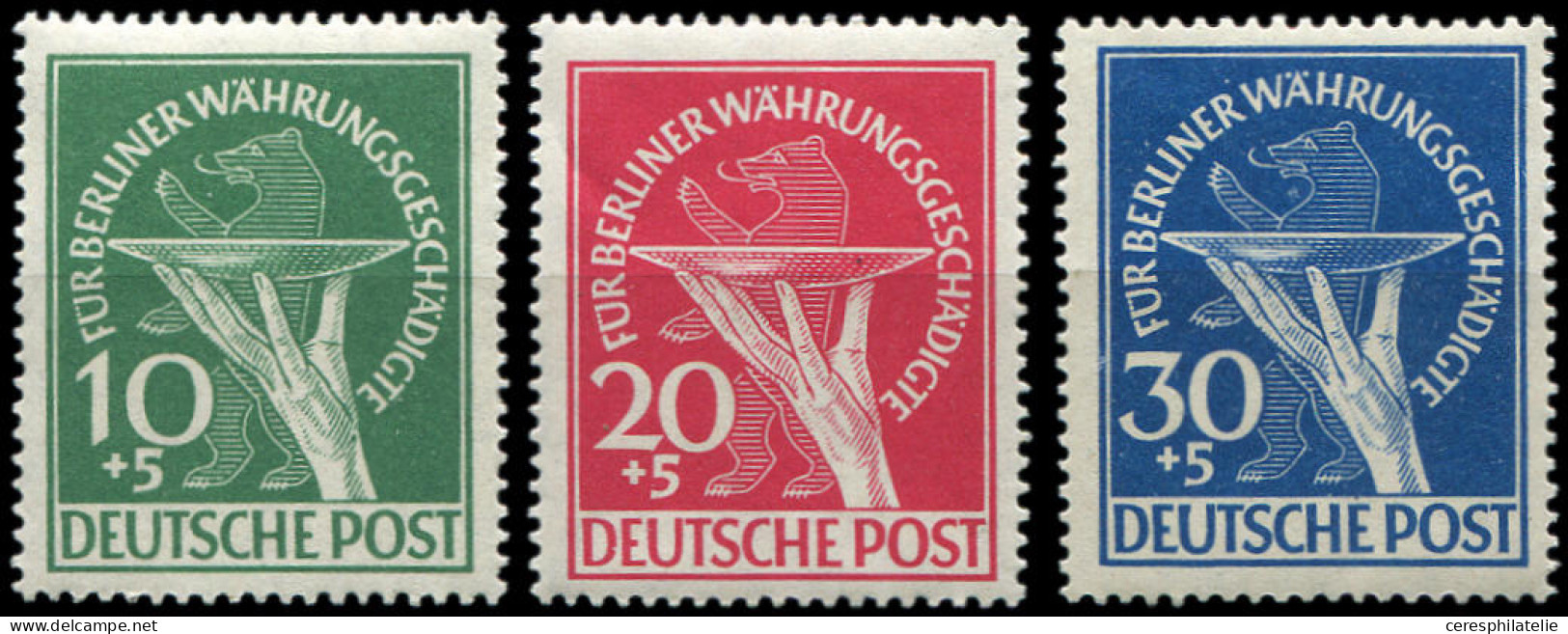 ** BERLIN 54/56 : Réforme Monétaire, TB - Unused Stamps