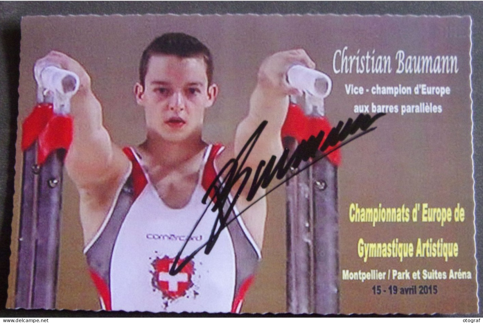 Christian BAUMANN - Signé / Dédicace Authentique / Autographe - Gymnastique