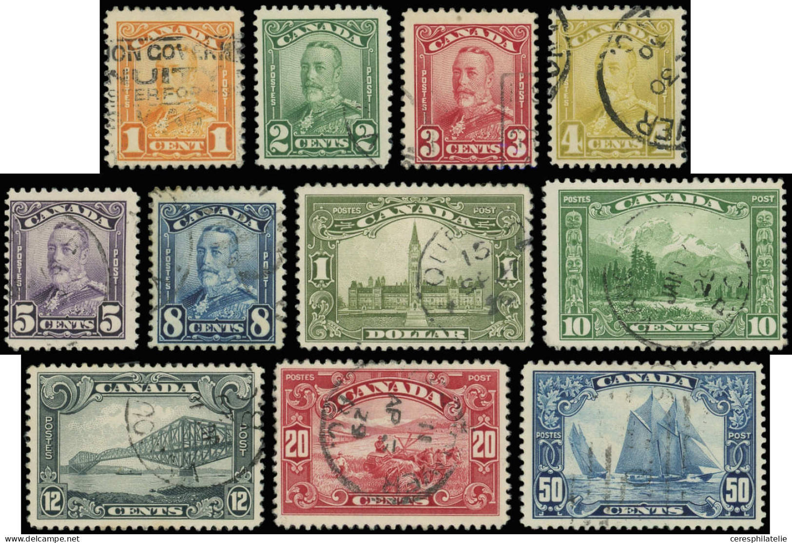 CANADA 129/39 : George V Et Paysages, Obl., TB - Other & Unclassified