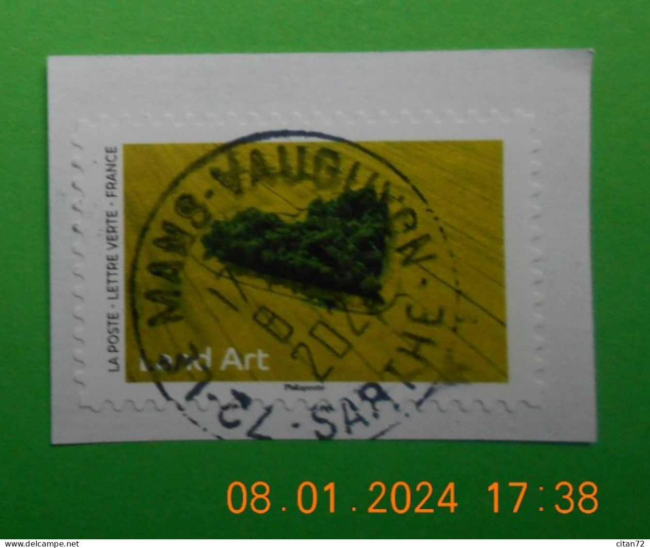 Used stamps - FRANCE 2024 DU CARNET AUTOADHESIF LAND ART BEAU CACHET ROND  (Neuf Oblitéré)