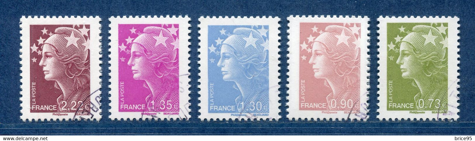 France - YT Nº 4342 à 4346 - Oblitéré Dos Neuf Sans Charnière - 2009 - Used Stamps