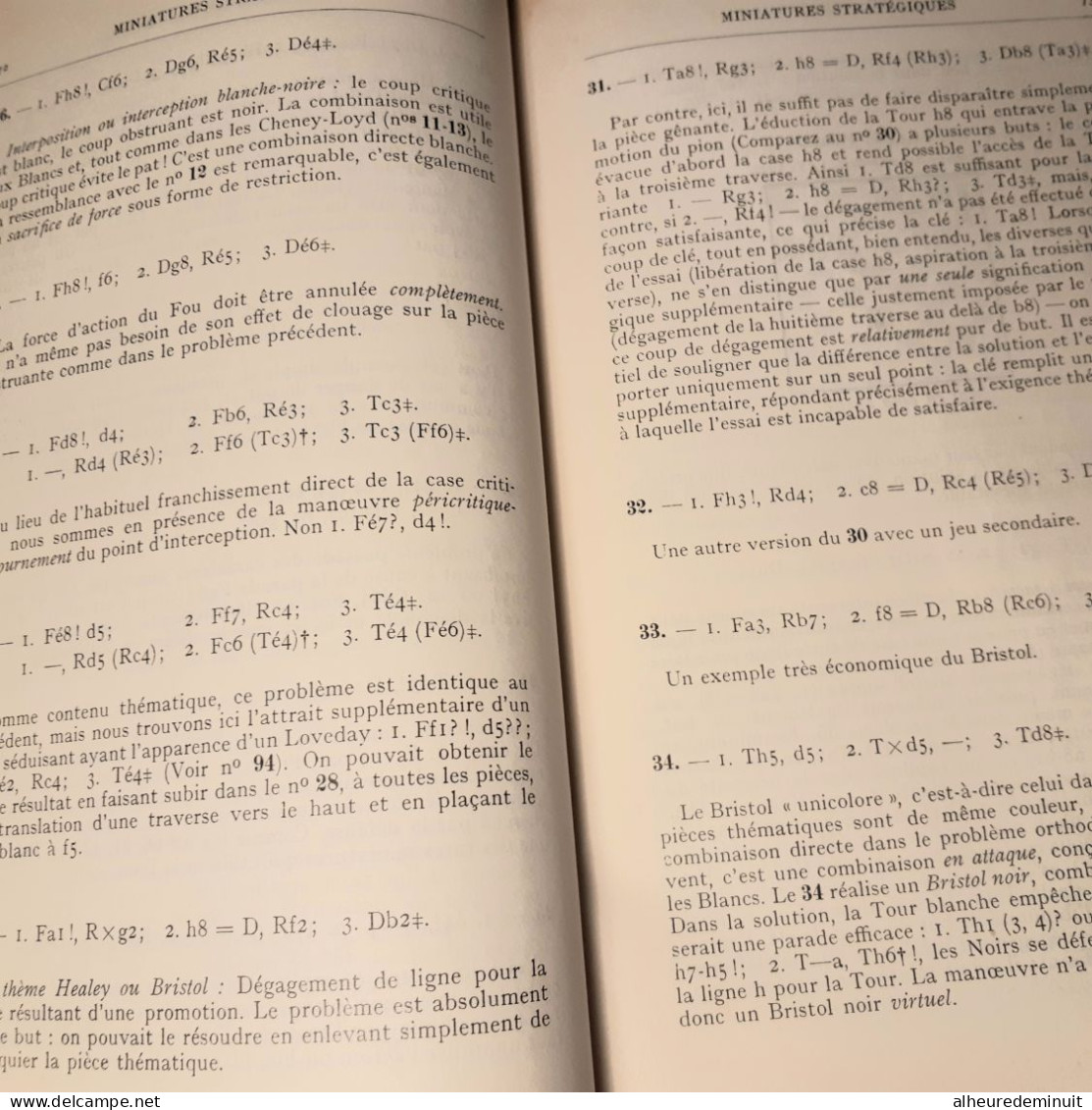 livret MINIATURES STRATEGIQUES"F.PALATZ"monographies sur le problème d'Echecs"l'échiquier Français"200 miniatures"jeux