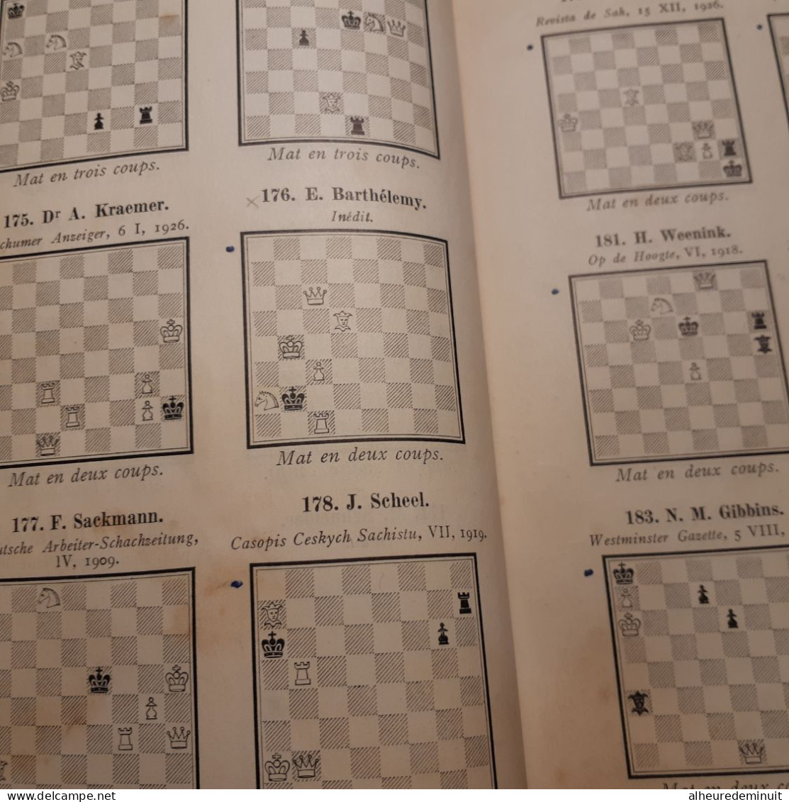 livret MINIATURES STRATEGIQUES"F.PALATZ"monographies sur le problème d'Echecs"l'échiquier Français"200 miniatures"jeux