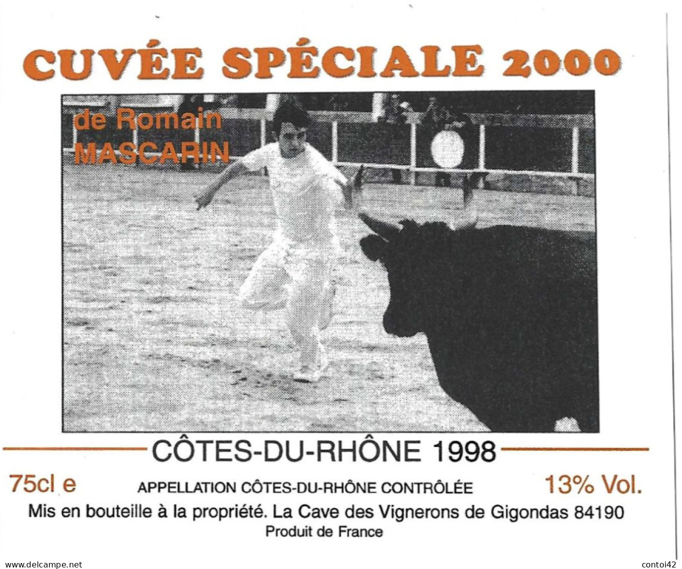 ETIQUETTES TAUREAUX COCARDE COURSE LIBRE RAZETEURS CLUB TAURIN MONTFRIN CAMARGUE PROVENCE PUBLICITE VINS - Stiere