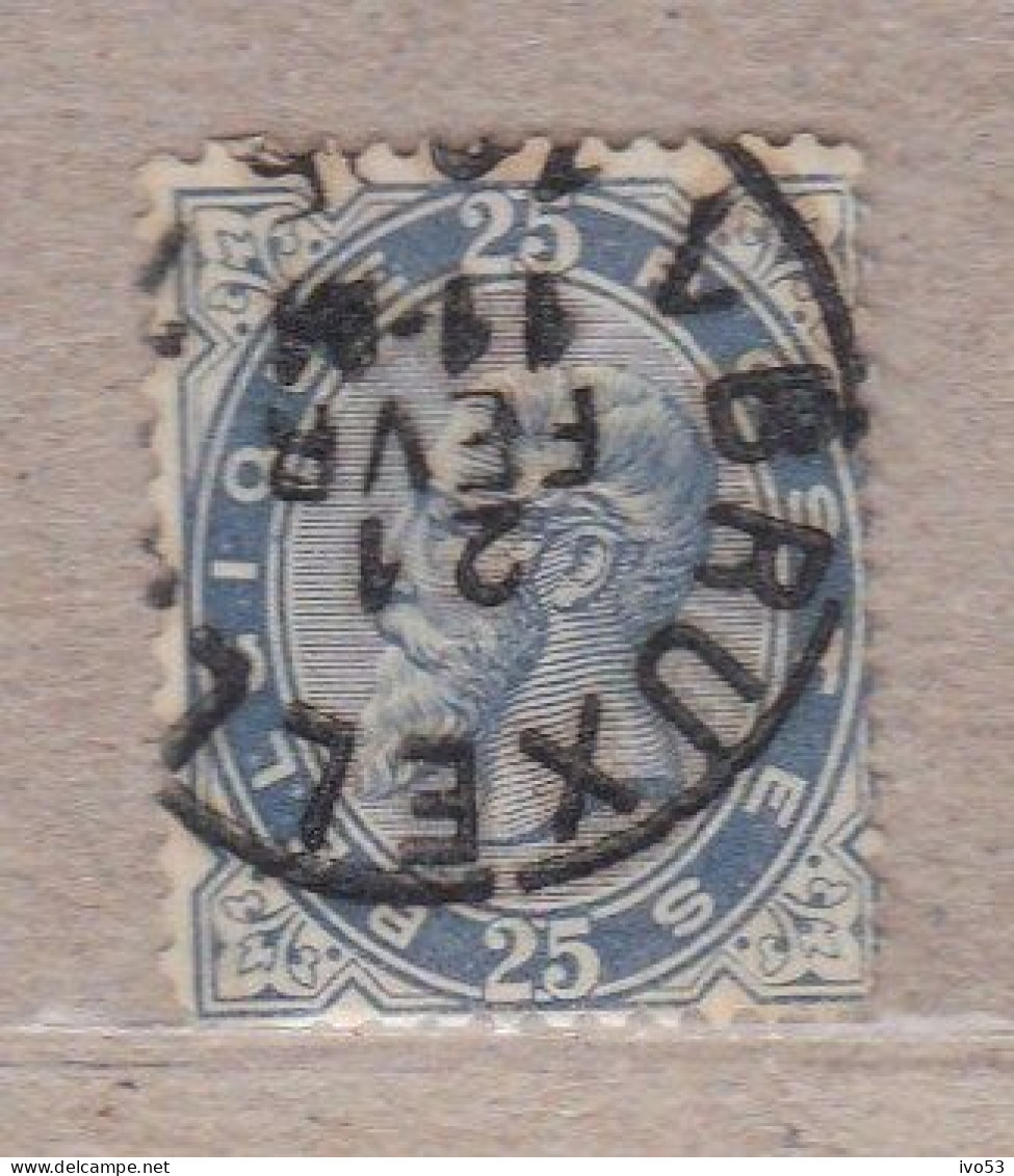 1883 Nr 40 Gestempeld (zonder Gom):vertanding-zie Scans..Leopold II.OBP 45 Euro. - 1883 Leopoldo II