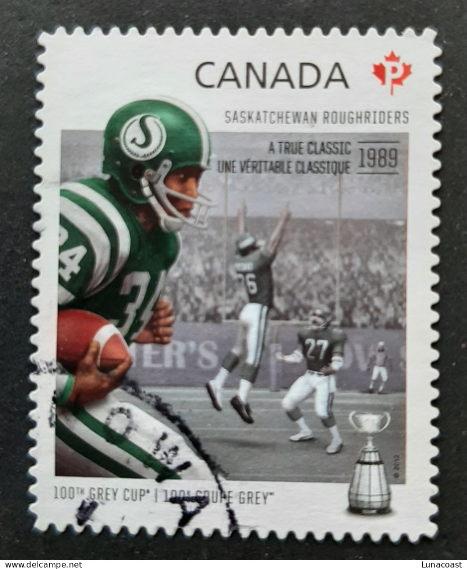 Canada 2012  USED Sc 2567e   P   Grey Cup Football, Saskatchewan Roughriders - Gebruikt