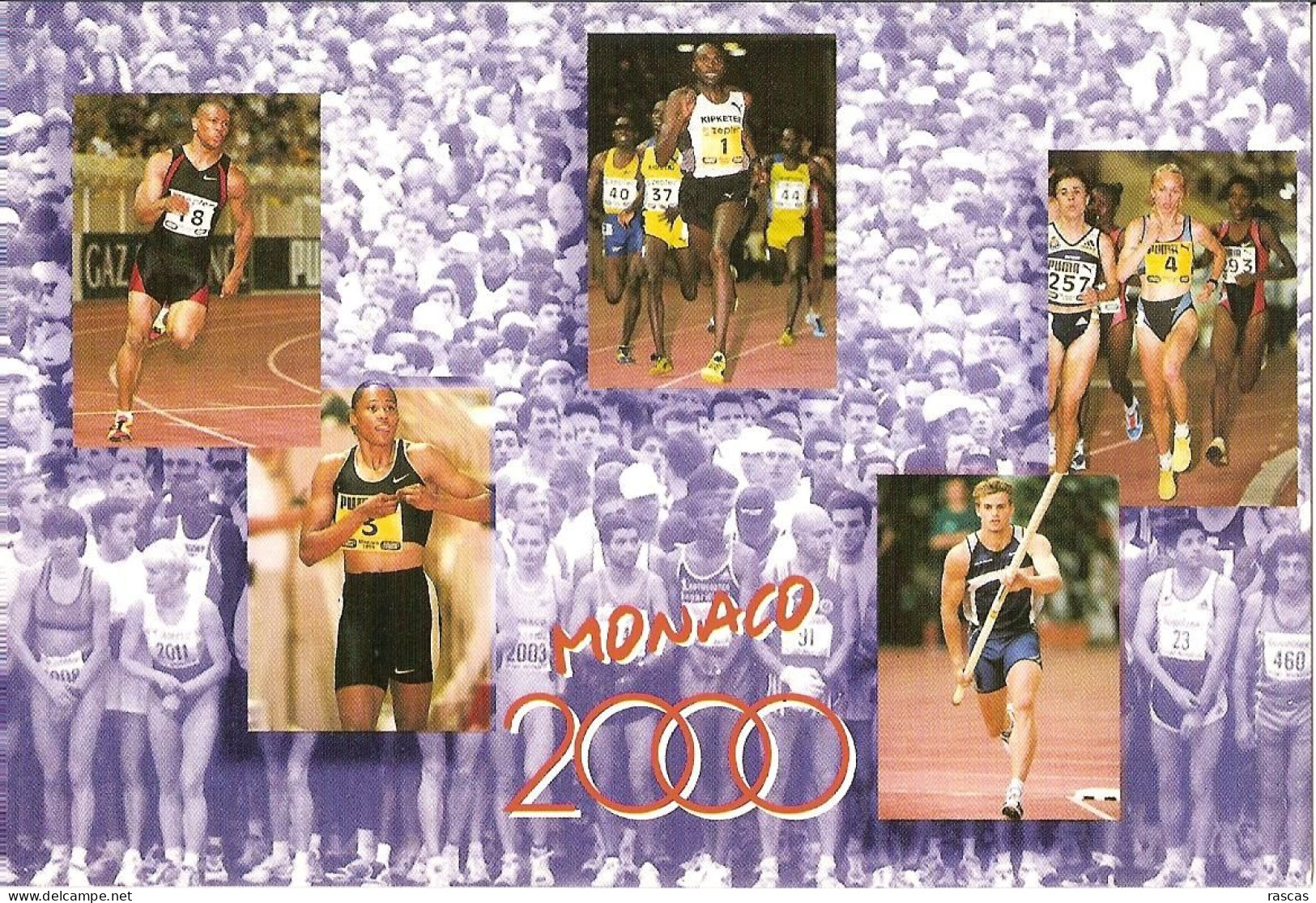 CPM - FEDERATION MONEGASQUE D' ATHLETISME - MONACO 2000 - MEETING GOLDEN LEAGUE HERCULIS - MARATHON DE MONACO - Athlétisme