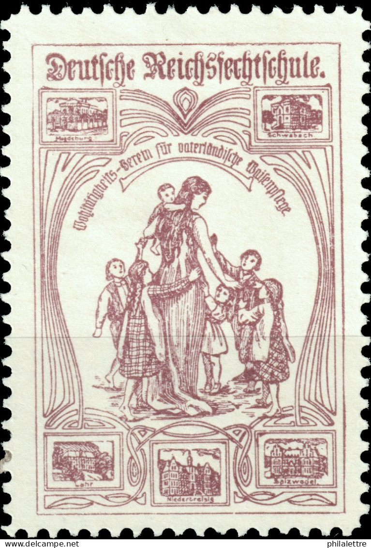 ALLEMAGNE / DEUTSCHLAND - Spendenmarke Der DEUTSCHEN REICHSFECHTSCHULE Für Waisenpflege - Ref.110 - Unused Stamps