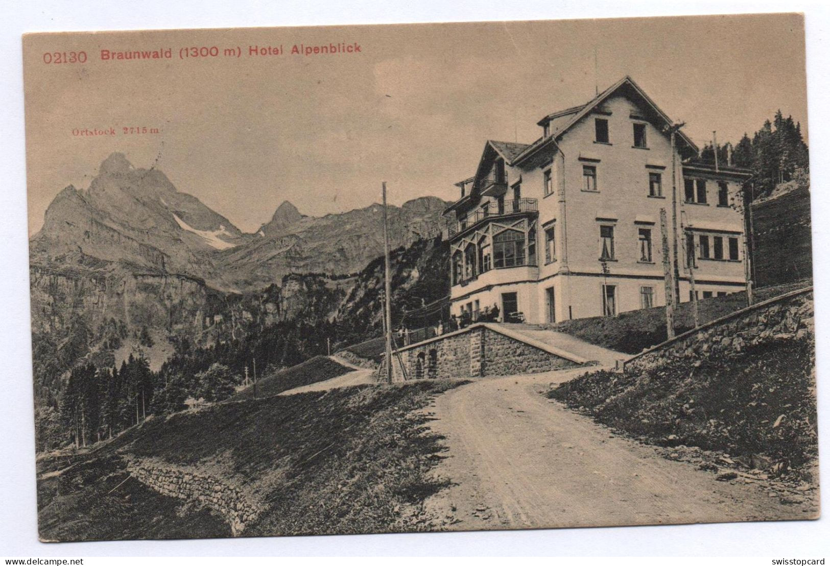 BRAUNWALD Hotel Alpenblick Gel. 1911 V. Rüti (Glarus) Nach Glarus - Braunwald