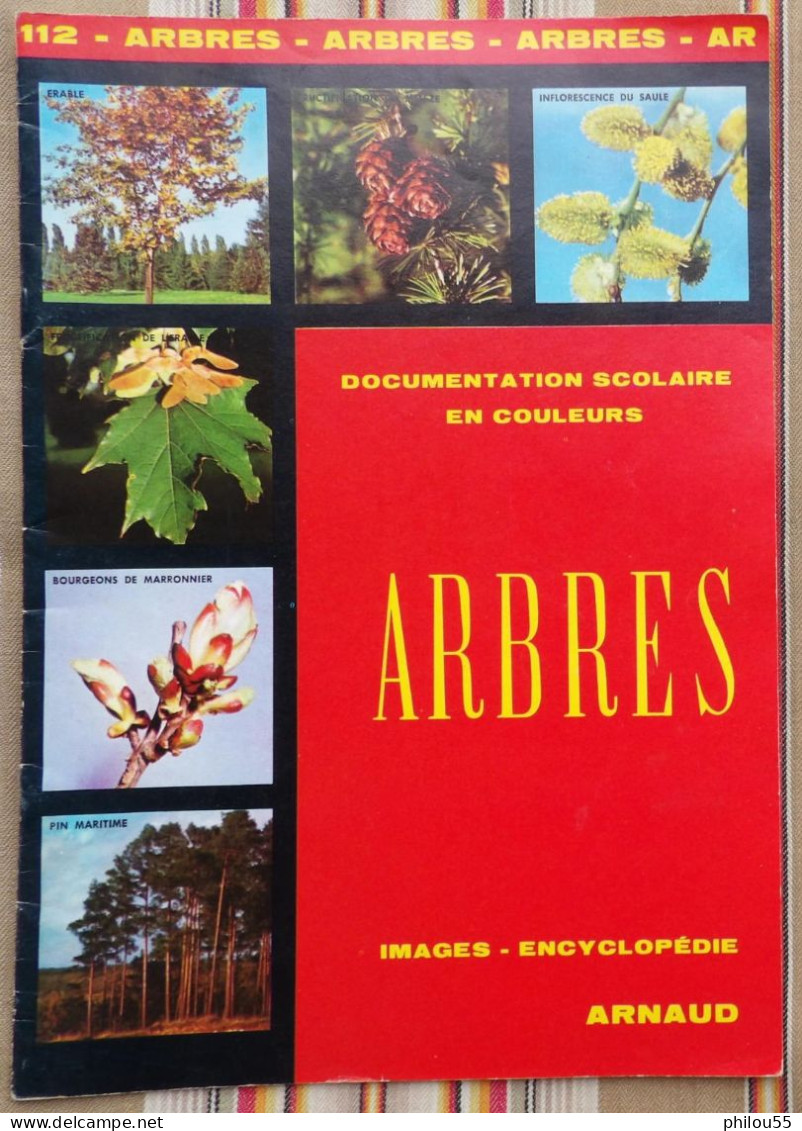 DOCUMENTATION SCOLAIRE Images ARNAUD ARBRES 1972 - Fiches Didactiques