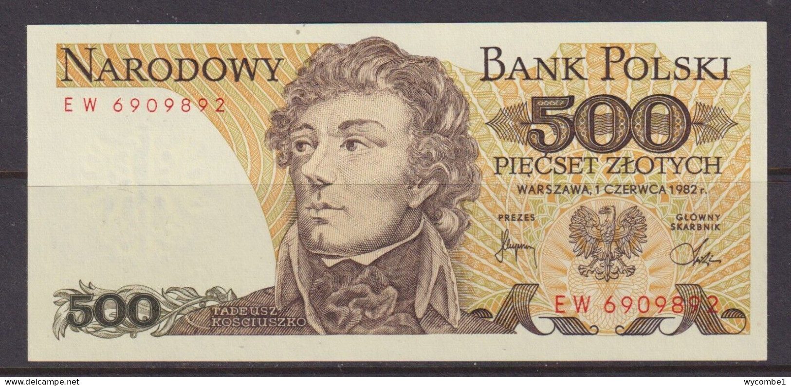 POLAND - 1982 500 Zloty AUNC Banknote - Pologne