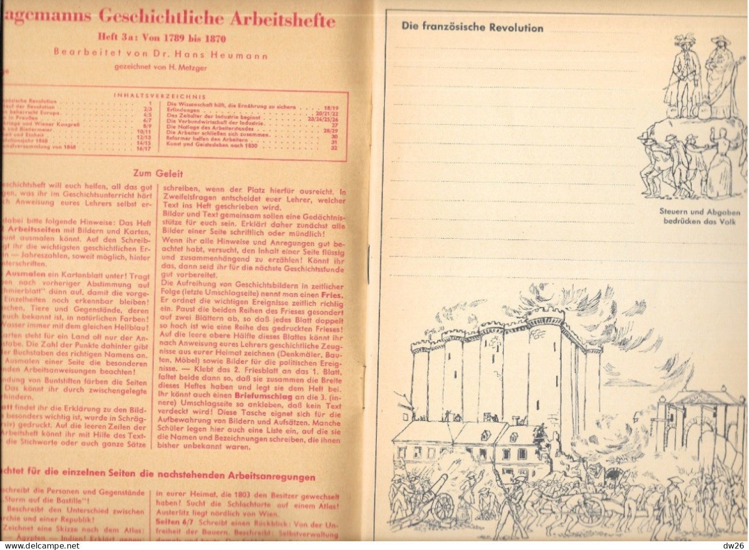 Livre D'Histoire à Colorier (Malbuch) Hagemanns Geschichtliche Arbeitsheste, Hilf 3a - Schulbücher