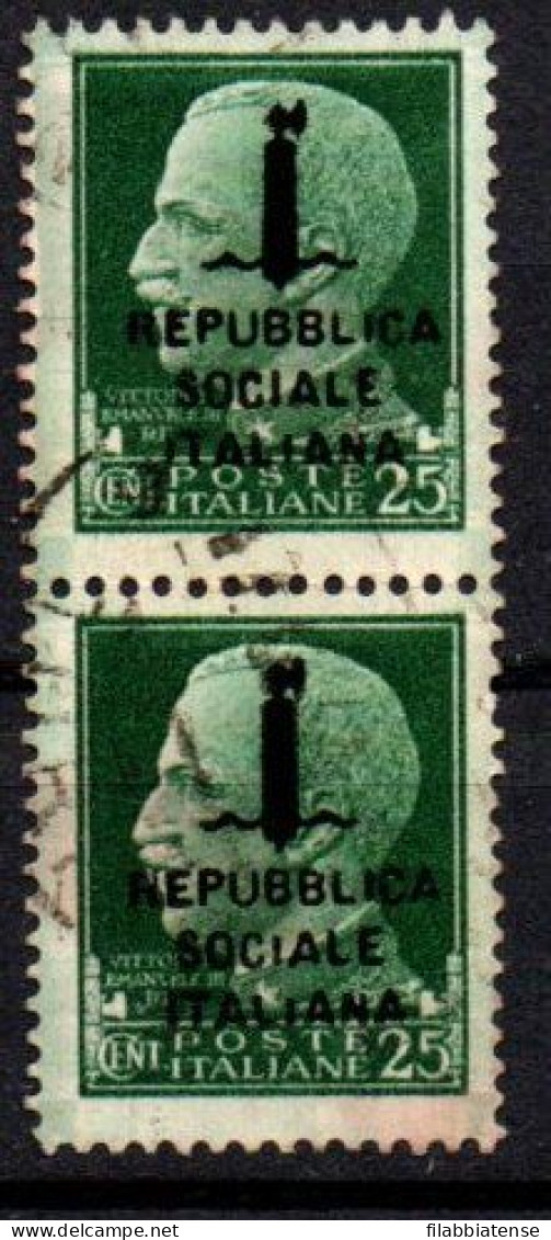 1944 - Italia - Repubblica Sociale 490 Imperiale - Coppia  ------ - Gebraucht