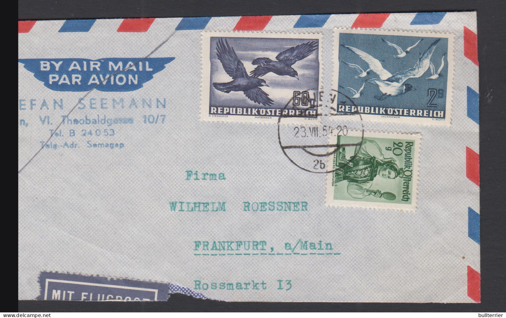 AUSTRIA -- BIRDS  60G AND 1S ON AIRMAIL  FRONT TO LONDON  - Andere & Zonder Classificatie