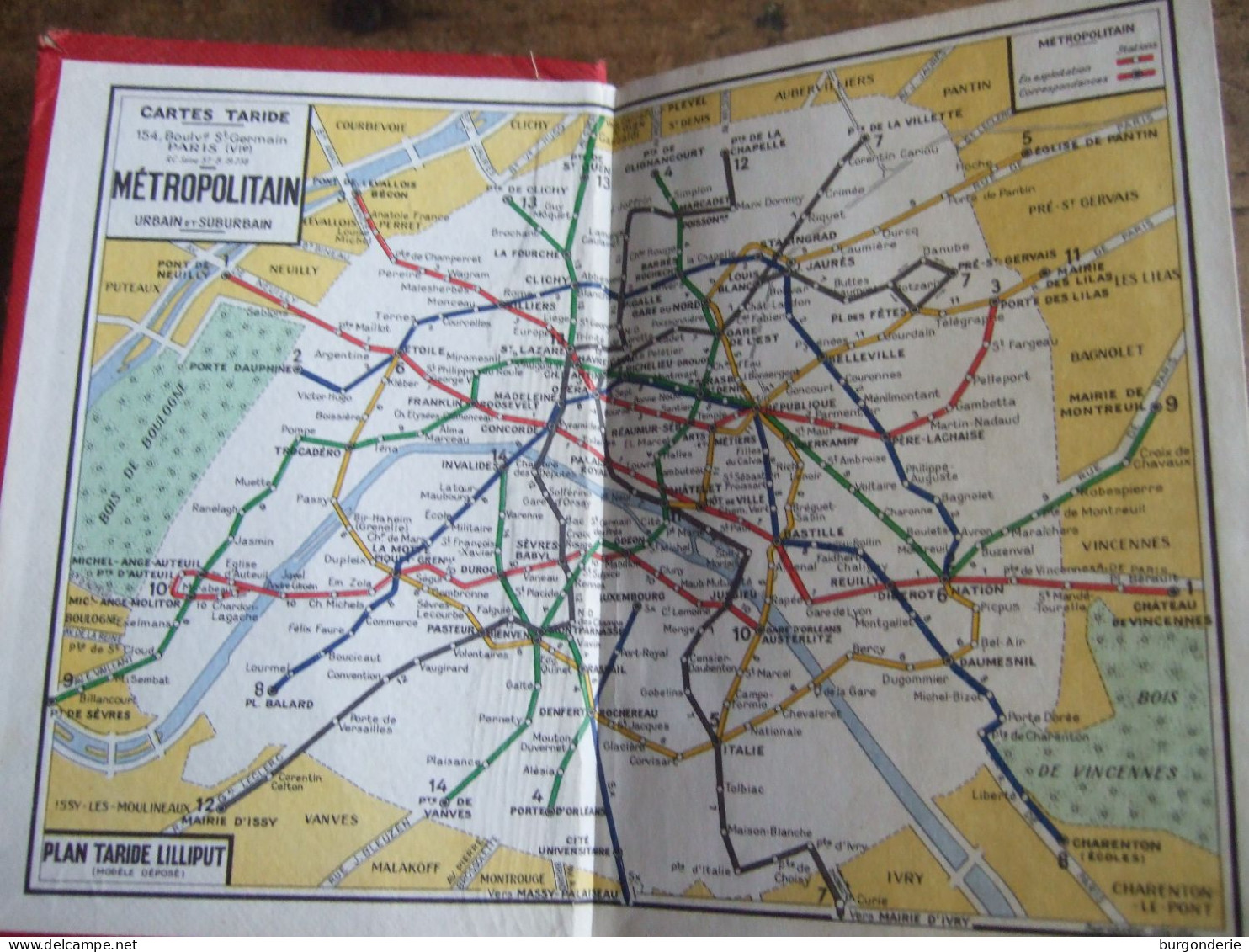 TARIDE 1966 / PARIS PAR ARRONDISSEMENTS / METRO / CARTES PLANS / RUES - Maps/Atlas