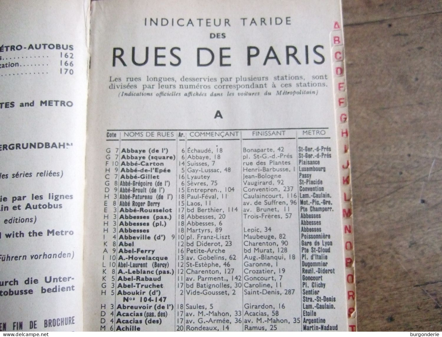 TARIDE 1966 / PARIS PAR ARRONDISSEMENTS / METRO / CARTES PLANS / RUES - Kaarten & Atlas