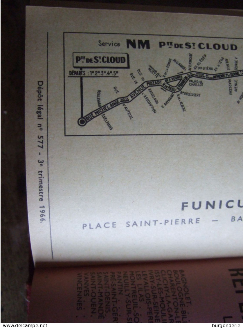 TARIDE 1966 / PARIS PAR ARRONDISSEMENTS / METRO / CARTES PLANS / RUES