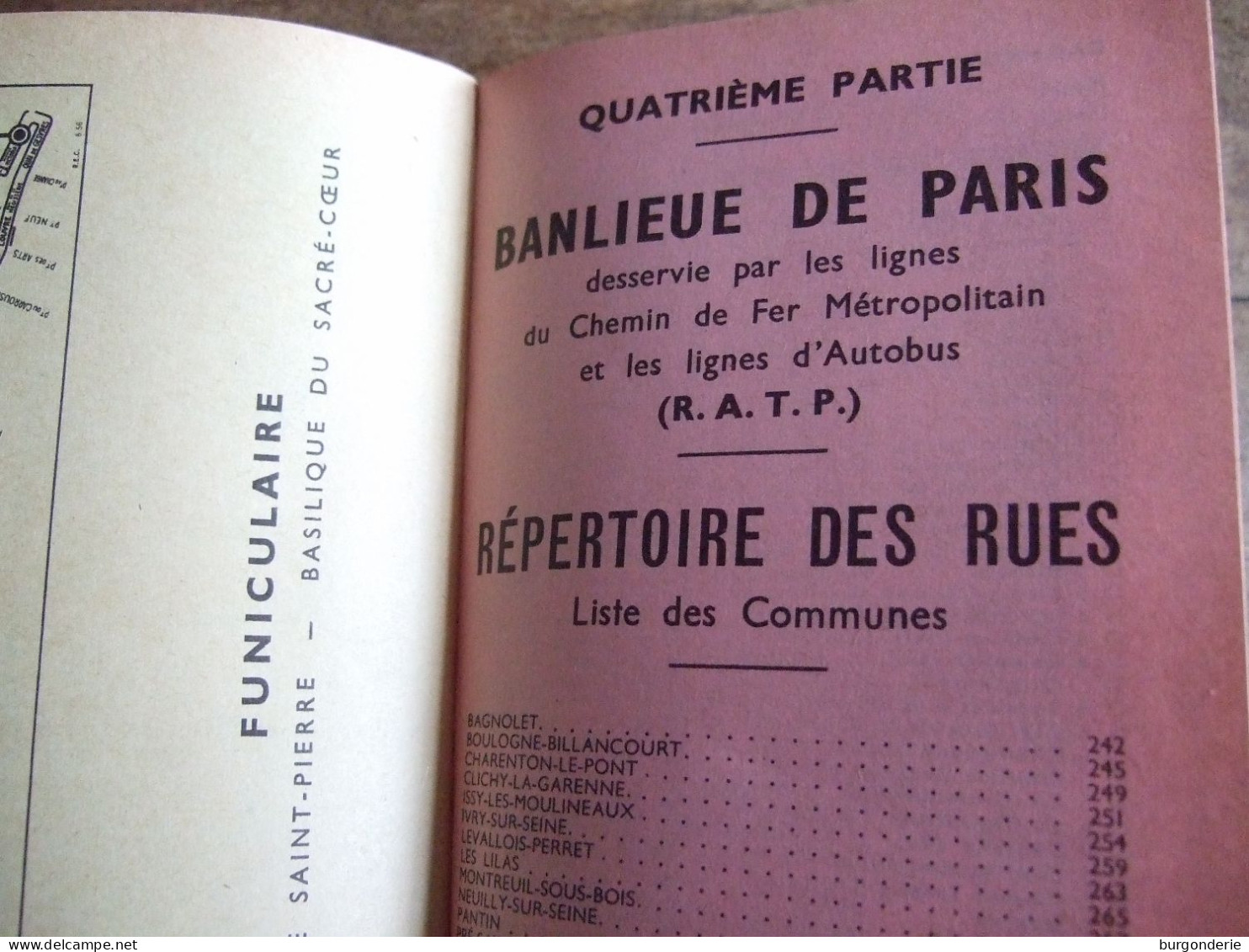 TARIDE 1966 / PARIS PAR ARRONDISSEMENTS / METRO / CARTES PLANS / RUES