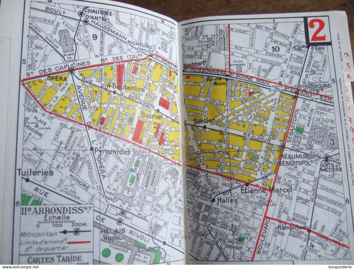 TARIDE 1966 / PARIS PAR ARRONDISSEMENTS / METRO / CARTES PLANS / RUES