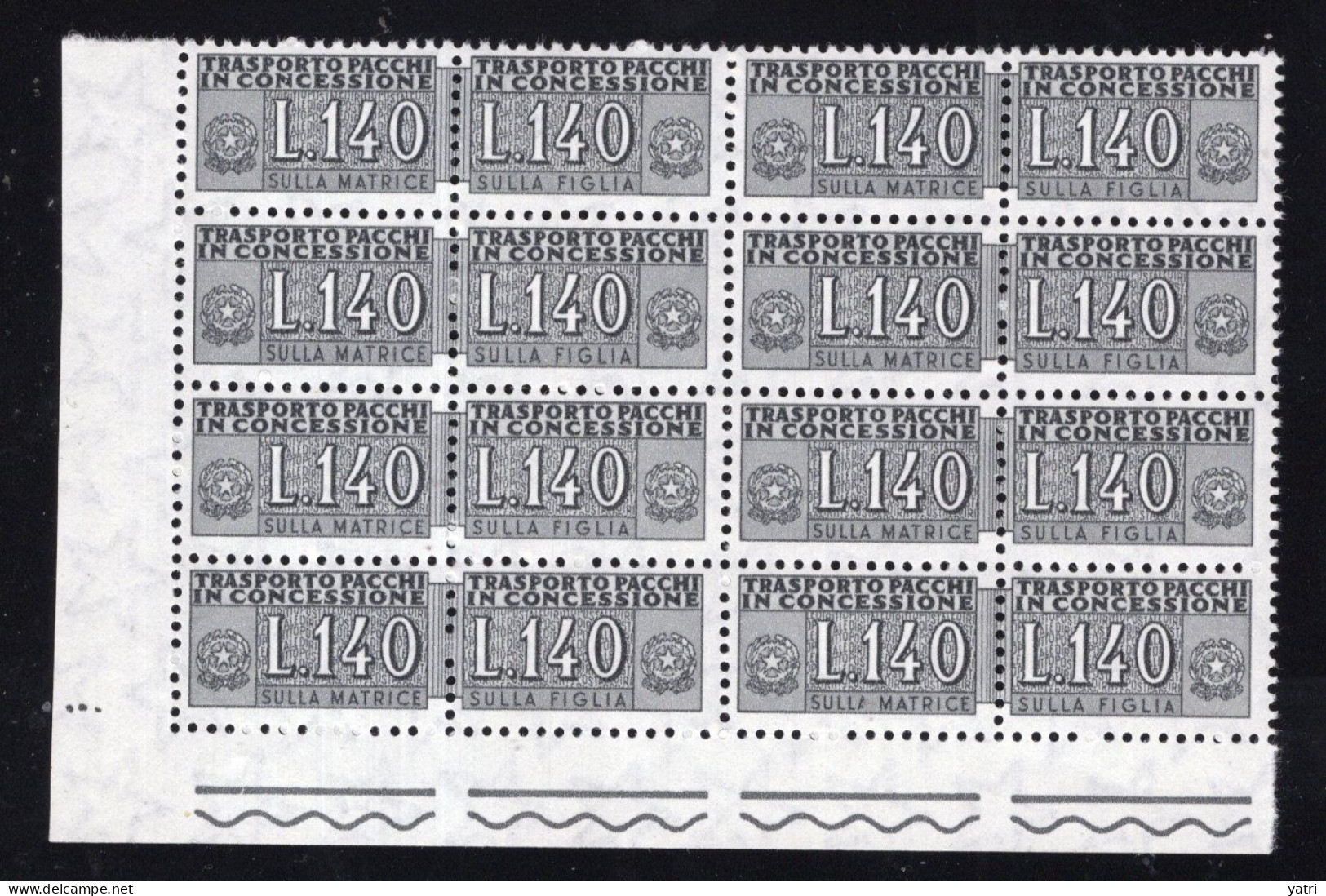 Italia - 1966 - Pacchi In Conscessione, 140 Lire Filigrana Stelle 4° Tipo, Sass. 15/II ** - Consigned Parcels