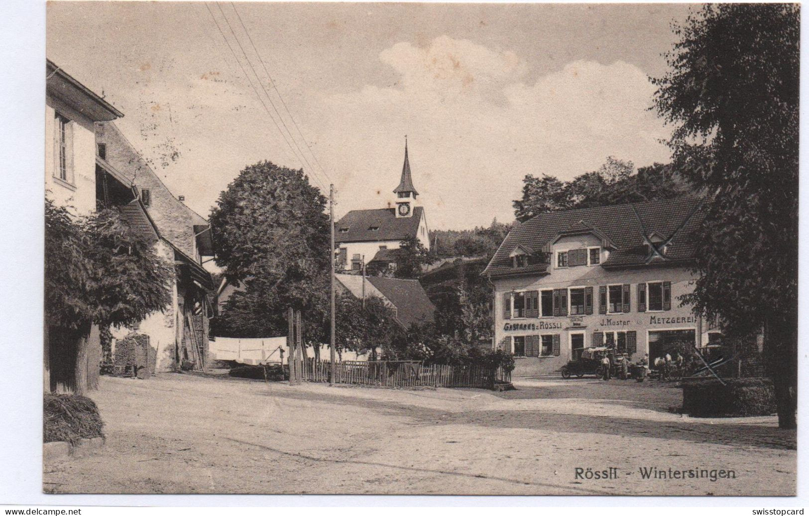 WINTERSINGEN Gasthaus Metzgerei Rössli J. Muster Oldtimer Auto Photogr. A. Reinhardt Sissach - Sissach