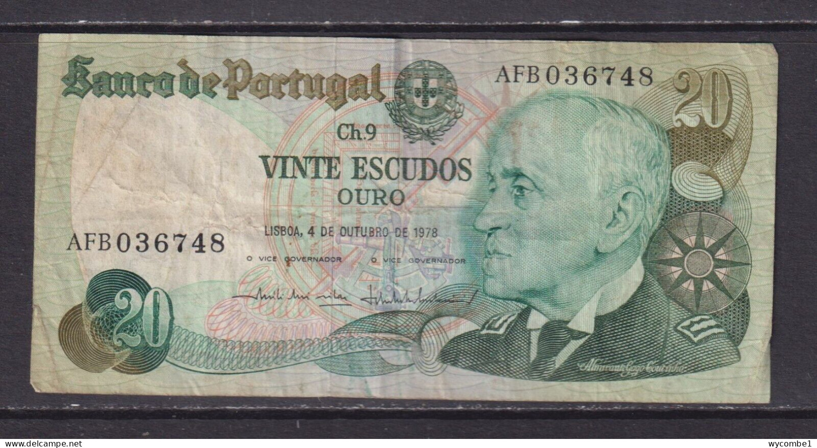 PORTUGAL - 1978 20 Escudos Circulated Banknote - Portugal