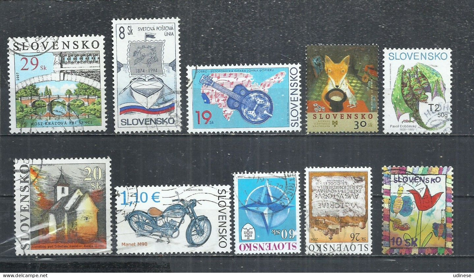 TEN AT A TIME - SLOVAKIA - LOT OF 10 DIFFERENT 8 - USED OBLITERE GESTEMPELT - USED OBLITERE GESTEMPELT USADO - Collections, Lots & Séries