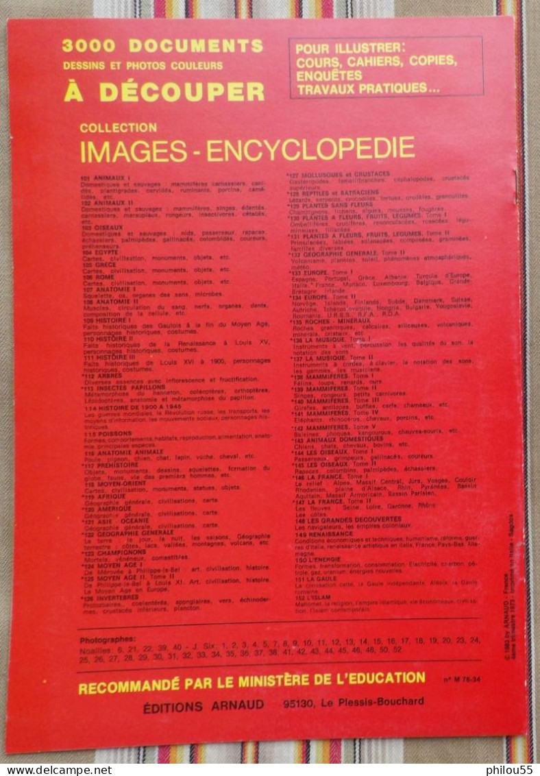 DOCUMENTATION SCOLAIRE Images ARNAUD REPTILES BATRACIENS 1983 - Fichas Didácticas