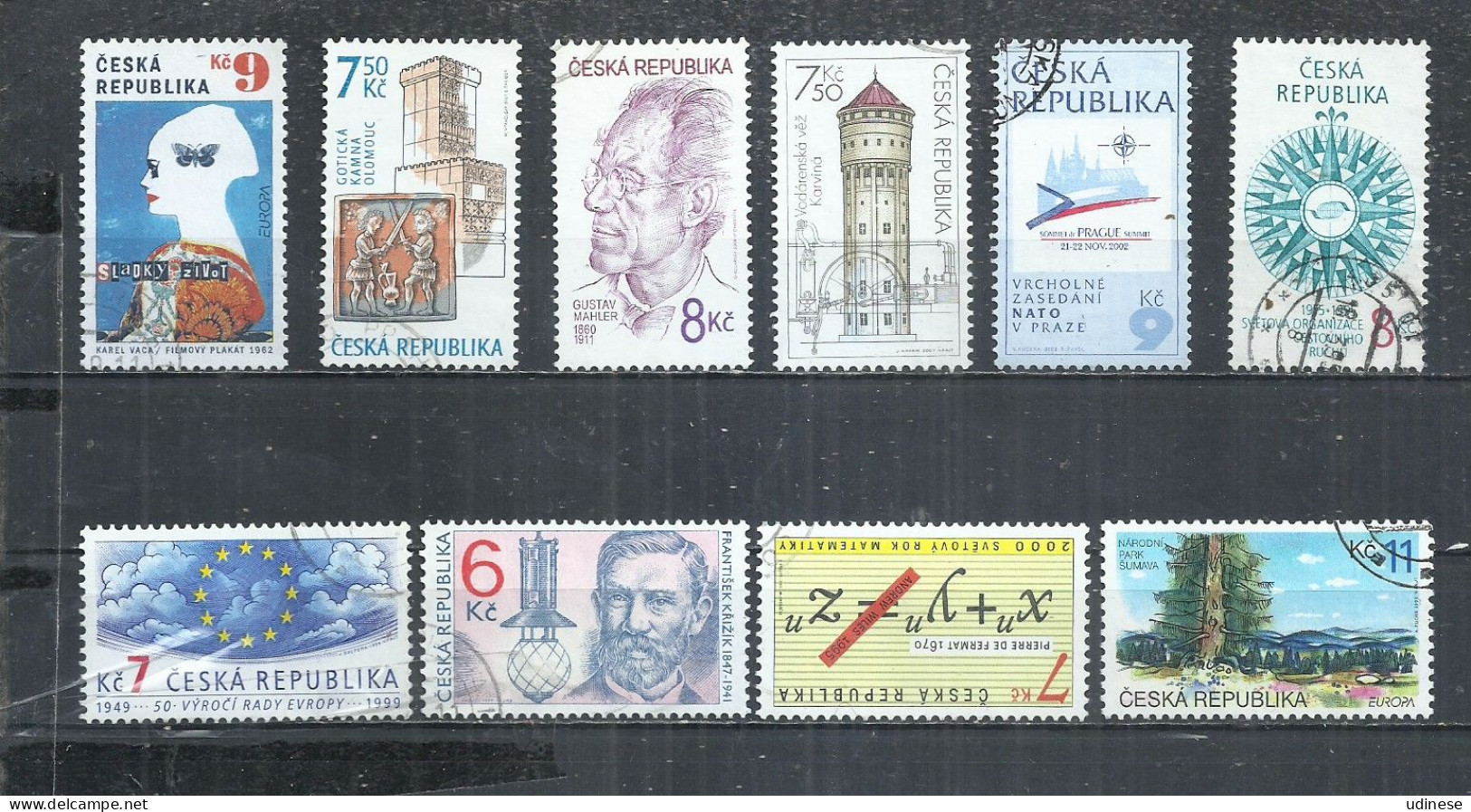 TEN AT A TIME - CZECH REPUBLIC - LOT OF 10 DIFFERENT 4 - USED OBLITERE GESTEMPELT USADO - Collections, Lots & Séries