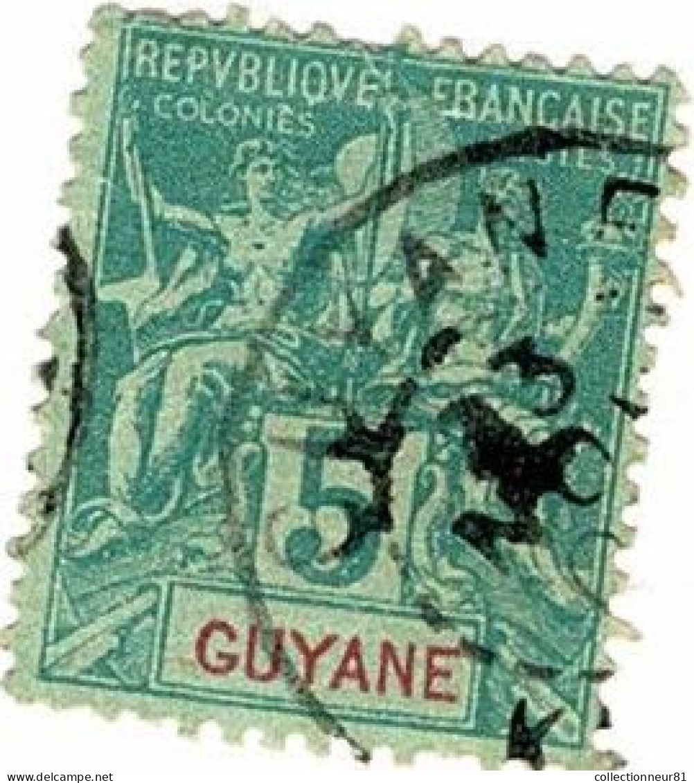 GUYANNE N° Yvert 33  Cote 13.€ Obli - Oblitérés