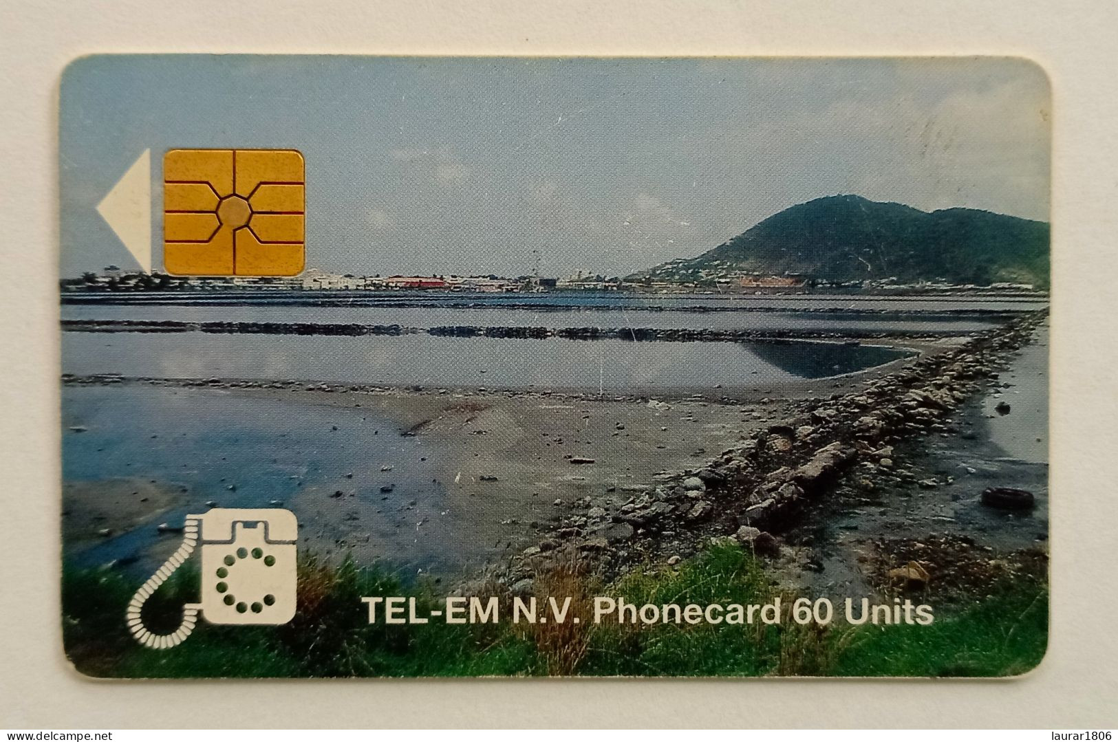 TELECARTE PHONECARD ANTILLES NEERLANDAISES - TEL-EM N.V. - GEM1B Rouge - BEACH - 60 Unités - EC - Antillen (Niederländische)