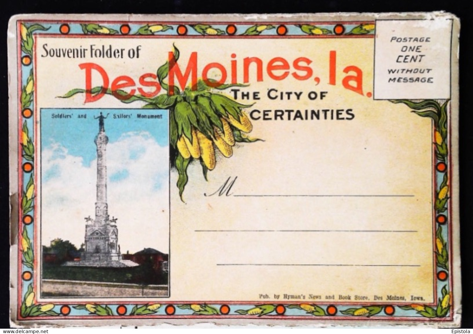 ► Souvenir Folder Of Des Moines Iowa - Des Moines