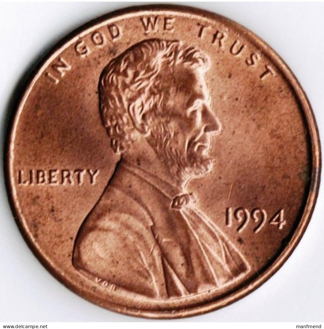 USA - 1994 - KM 201b - 1 Cent - W/o Mintmark - XF - 1959-…: Lincoln, Memorial Reverse