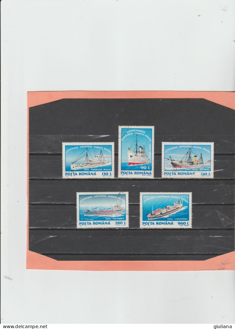 Romania 1995 - (YT) 4251/56 Used "Centenaire Du Serrvice Maritime Roumain" - Serie Completa (manca 1 Valore) - Gebraucht