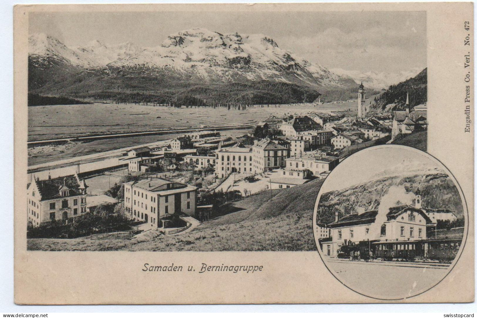 SAMEDAN Bahnhof Mit Bahn - Bever